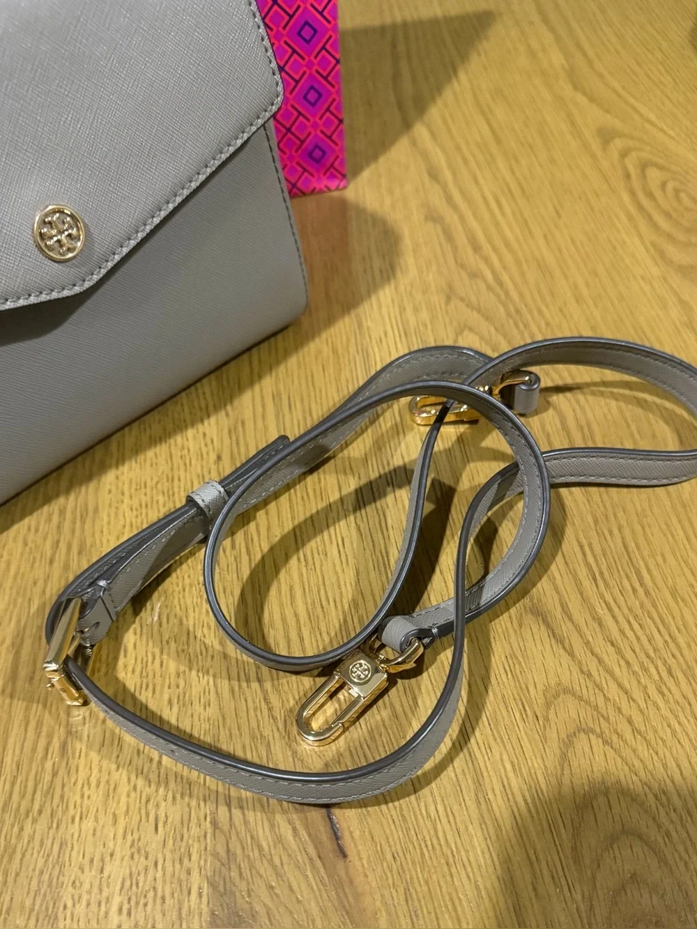 Tory Burch Leather Robinson Small Top Handle Bag